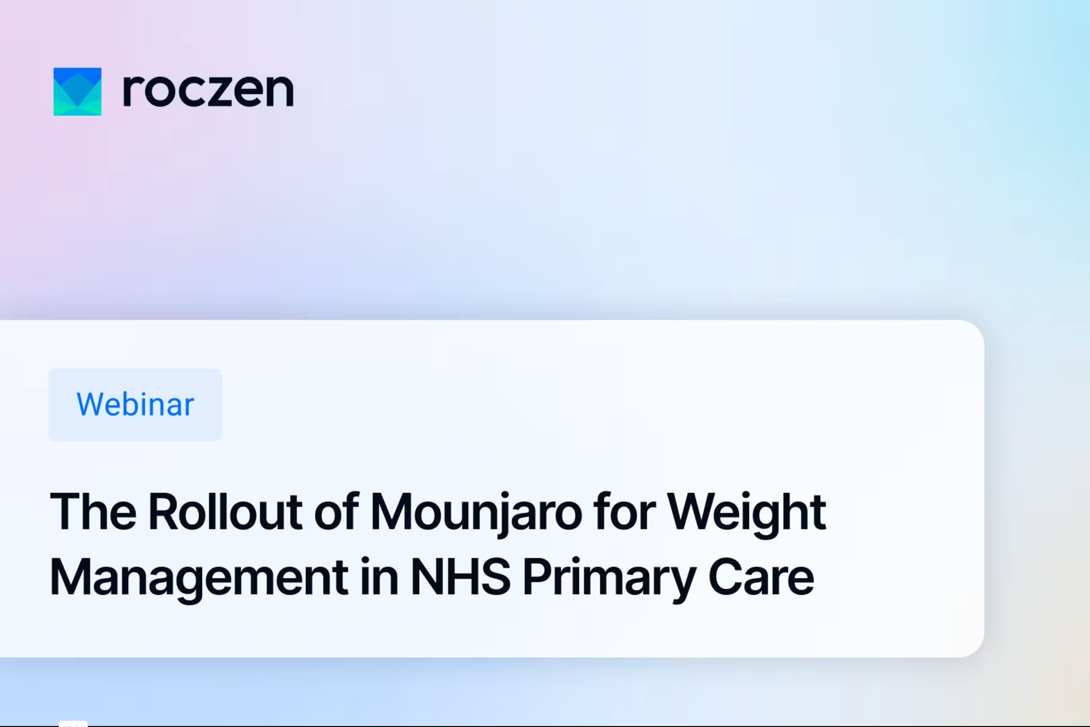 Managing Expectations: Webinar – The Rollout of Mounjaro for Weight Management in NHS Primary Care