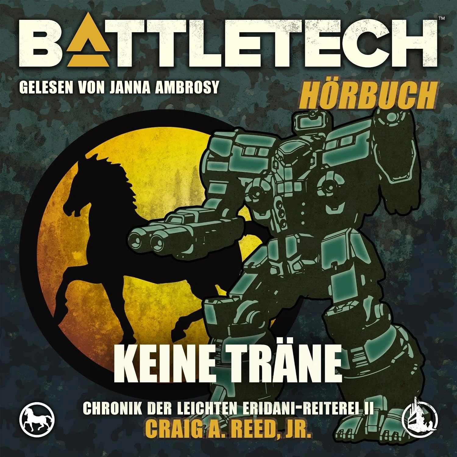 Hörbuchcover von Battletech: Keine Träne – gesprochen von Janna Ambrosy, Sci-Fi Hörbuch von Craig A. Reed Jr. erschienen bei Yellow King Productions