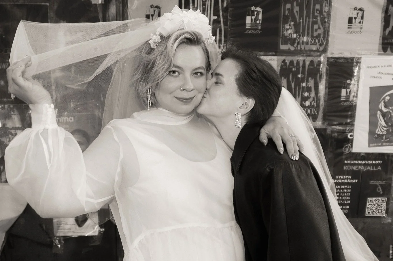 Before the ceremony and right after