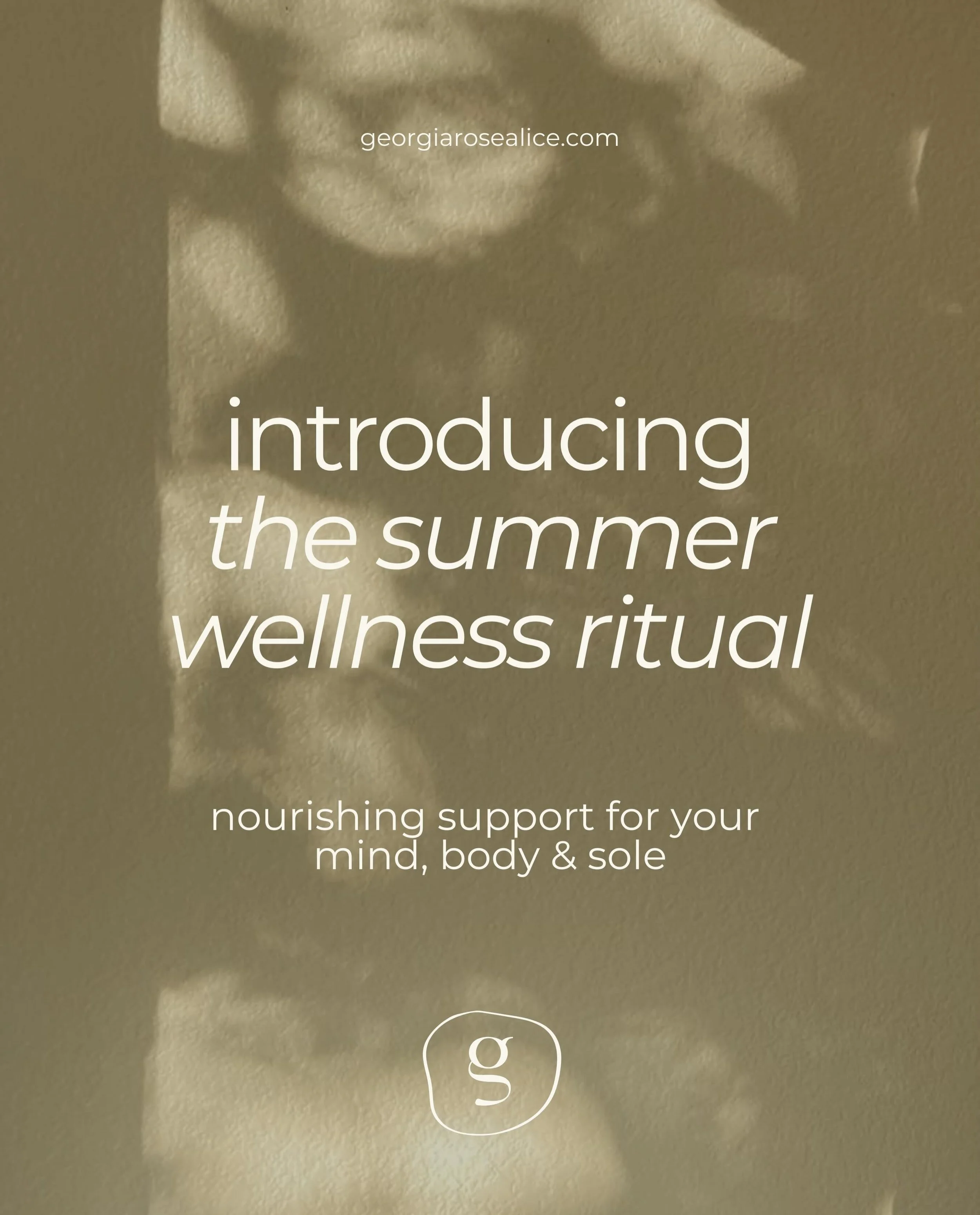 Introducing the Summer Wellness Ritual ✨

A two-hour holistic experience combining nutritional therapy and reflexology, designed to help you feel your best this summer. Includes a bespoke health optimisation plan and a 45-minute Zoom follow-up sessio