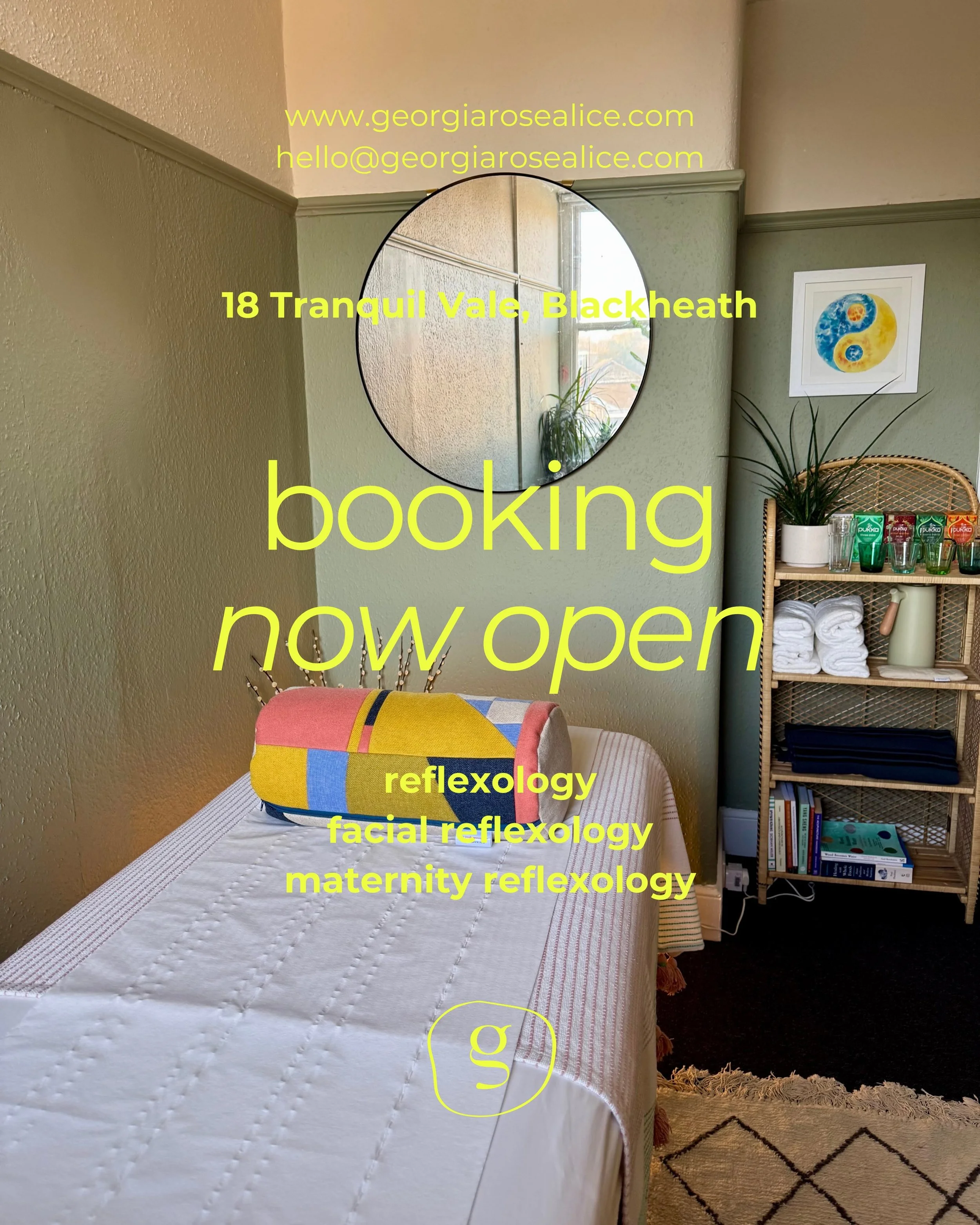 Booking is now open for Friday&rsquo;s during September and October at this lovely treatment space in Blackheath, located just opposite Blackheath Station on Tranquil Vale.

I will be offering 30-minute taster sessions focussing on stress relief and 