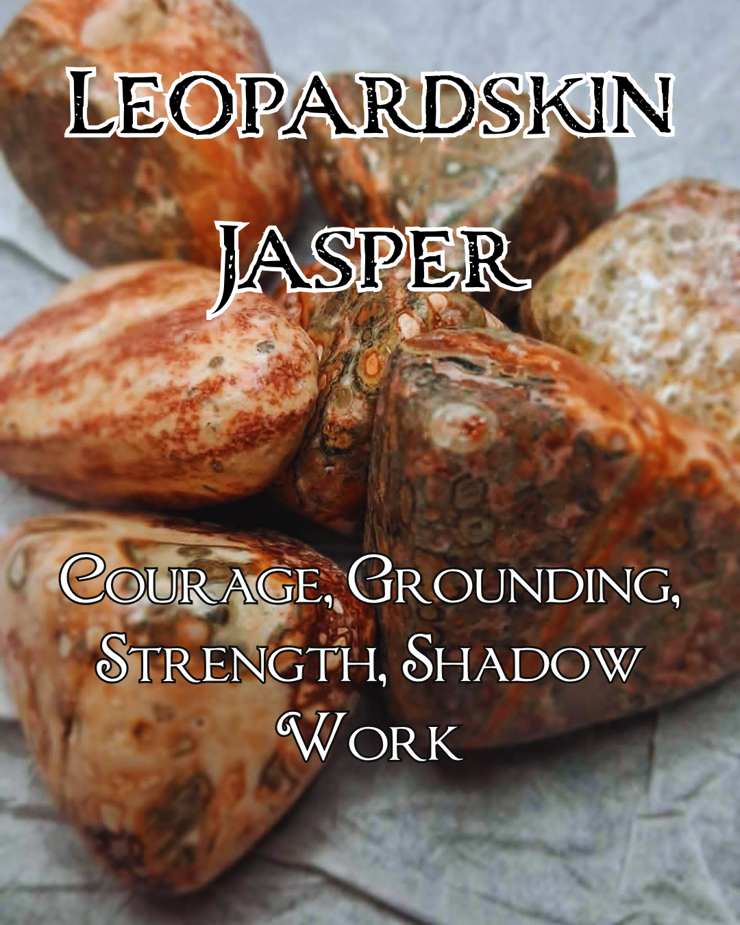Leopardskin Jasper Tumbled Stone – Stone of Shadow Work  & Courage