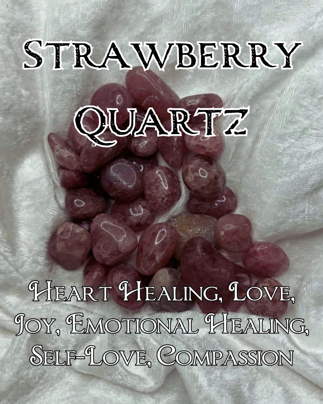Strawberry Quartz Tumbled Stone – Stone of Heart Healing & Joy