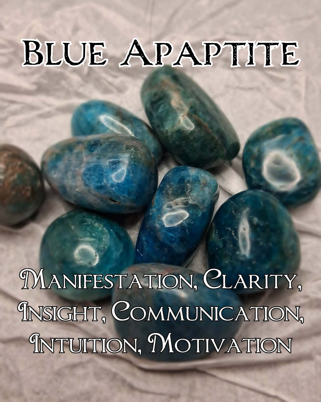 Blue Apatite Tumbled Stone – Stone of Manifestation & Insight