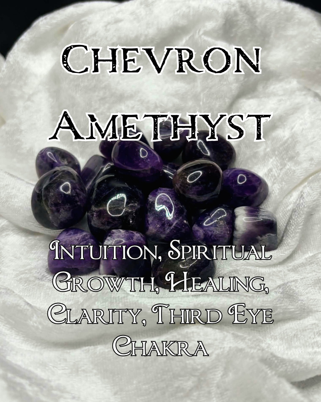 Chevron Amethyst Tumbled Stone – Stone of Intuition & Spiritual Growth