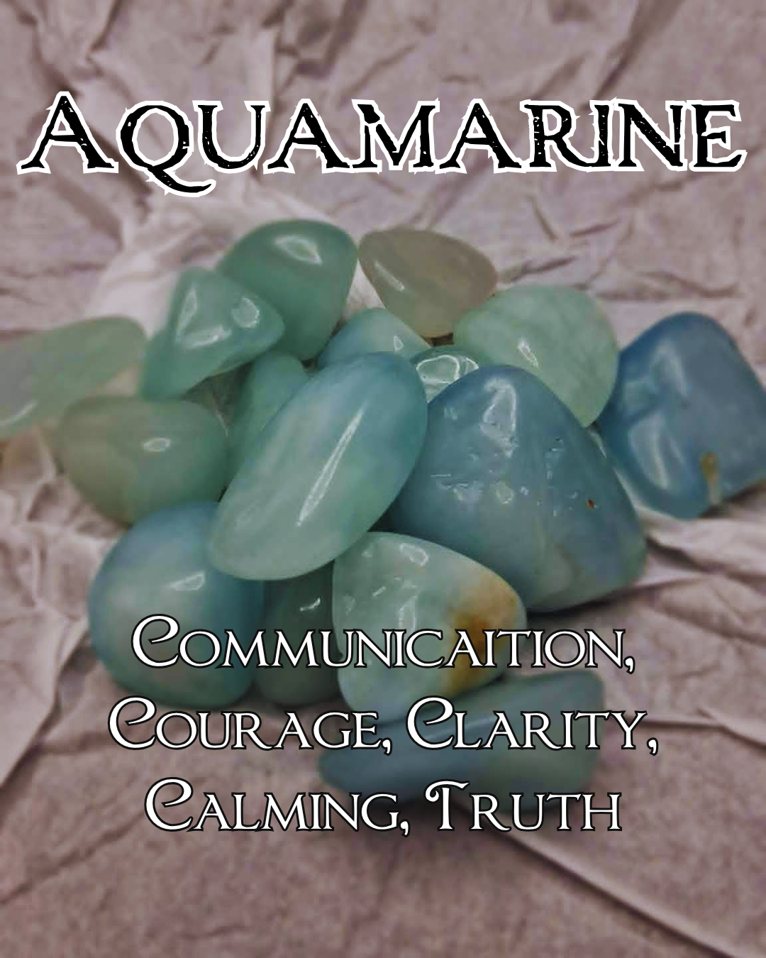 Aquamarine Tumbled Stone – Stone of Courage & Clear Communication