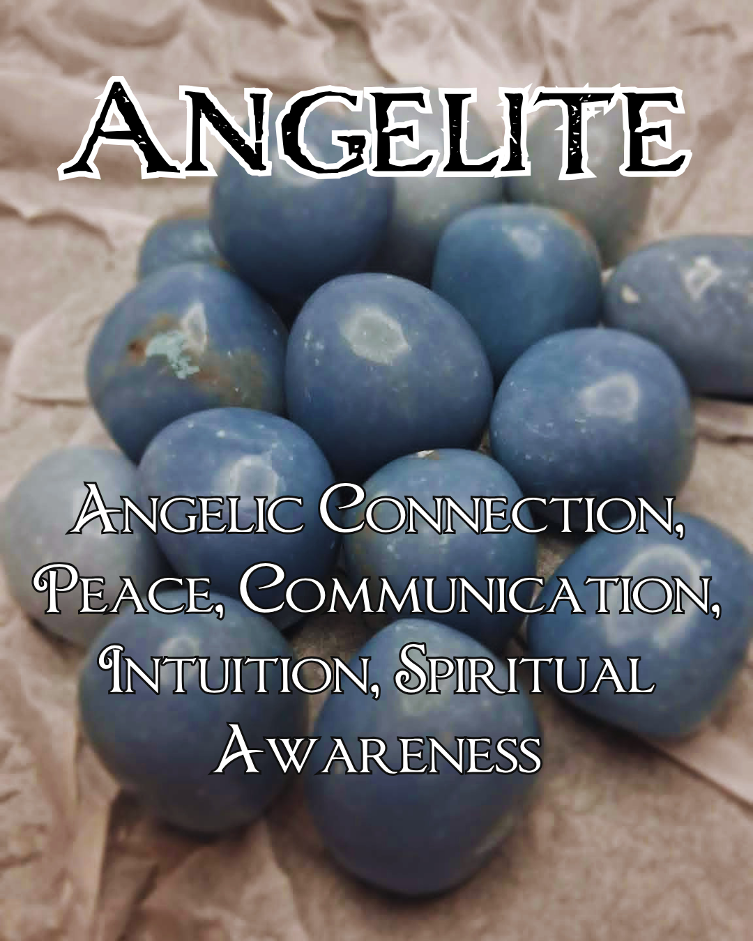 Angelite Tumbled Stone – Stone of Angelic Connection & Peace