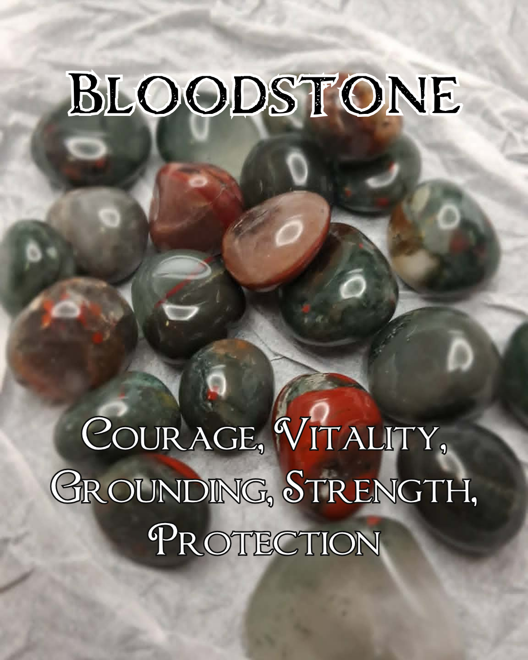 Bloodstone Tumbled Stone – Stone of Courage & Vitality