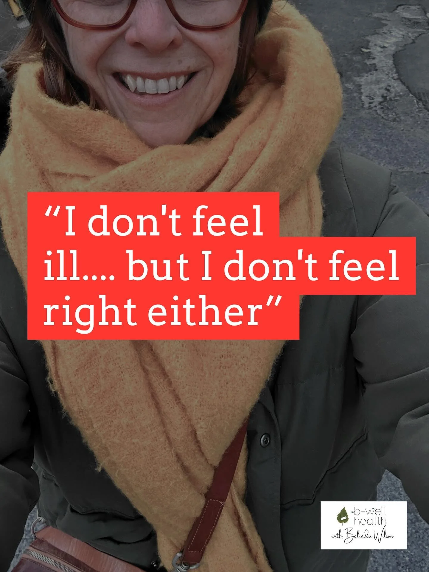 I keep saying I&rsquo;m fine&hellip; But I don&rsquo;t actually feel like myself.

I&rsquo;m not ill enough to see the GP. But I&rsquo;m more tired than I should be.
 My sleep isn&rsquo;t great. My mood feels a bit all over the place. My energy dips 