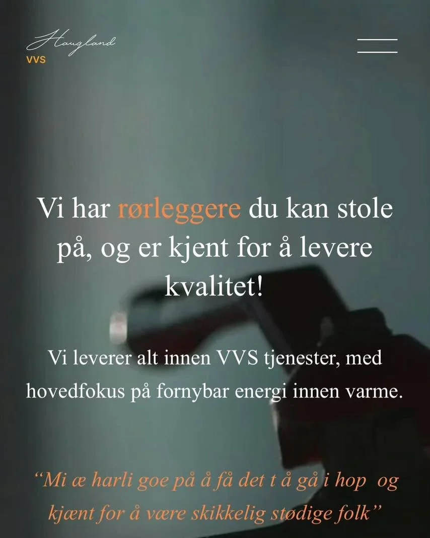 Sjekk v&aring;r nye nettside 
www.hauglandvvs.no