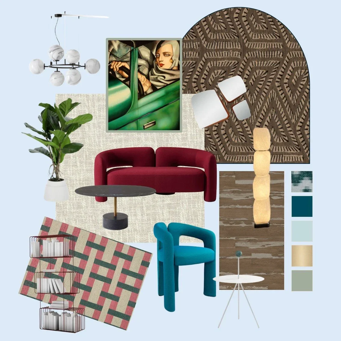 Moodboard intérieur pour coaching déco Lyon