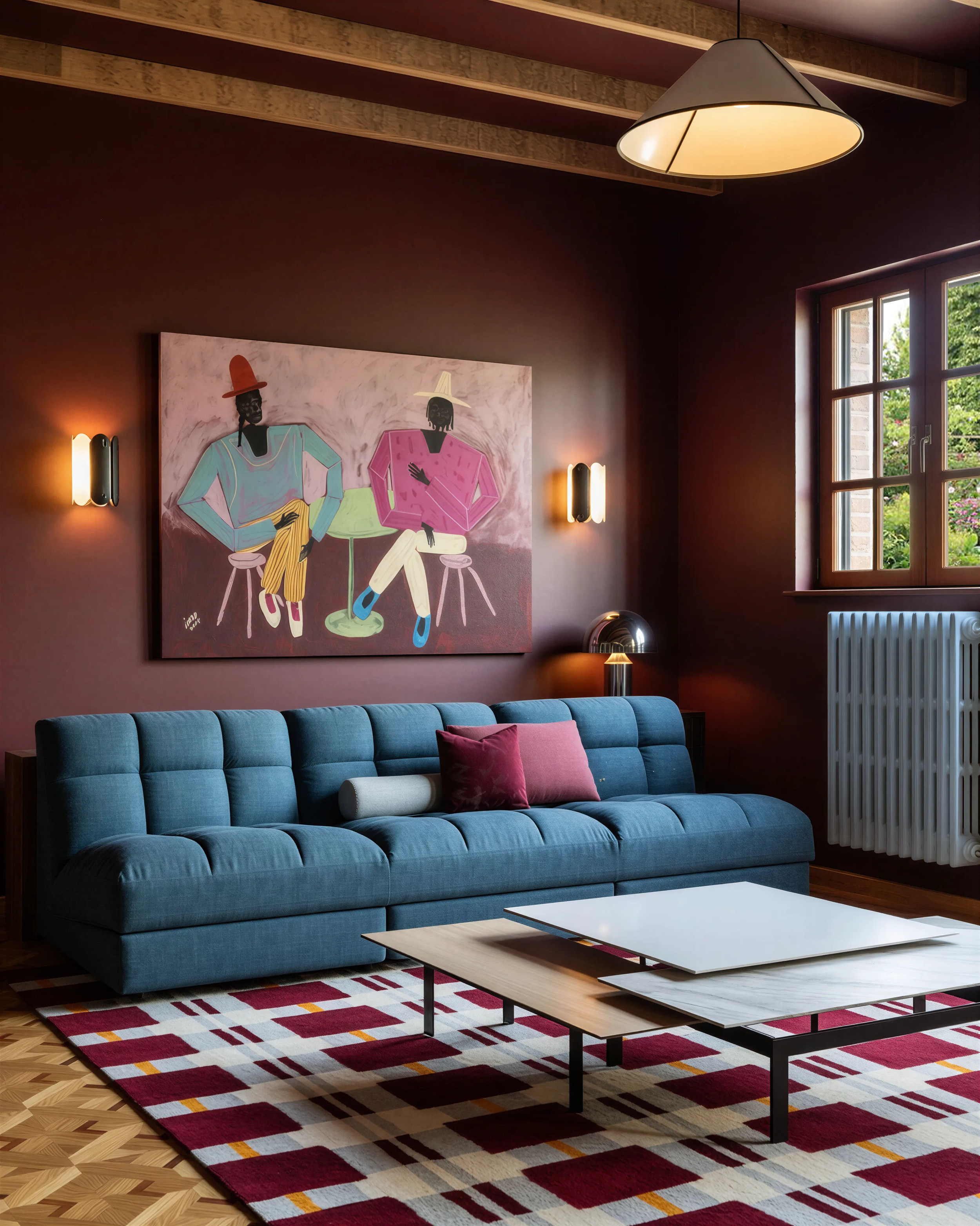 Aménagement salon contemporain et sur-mesure à lyon.