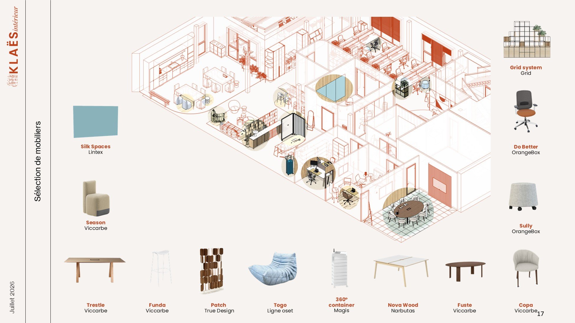 Projet Space planning Lyon Selection mobiliers