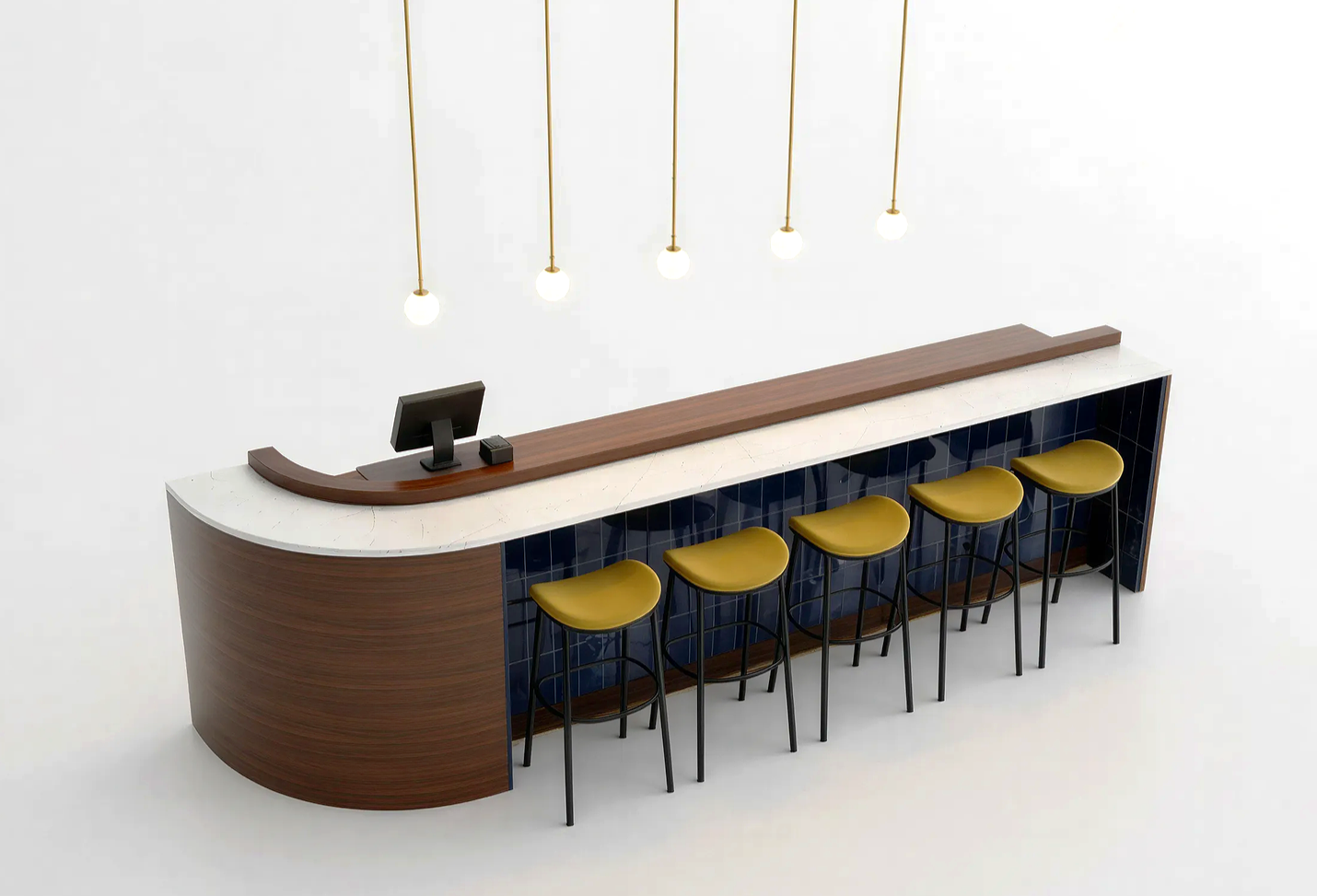Bar rénovation restaurant dessiné sur-mesure