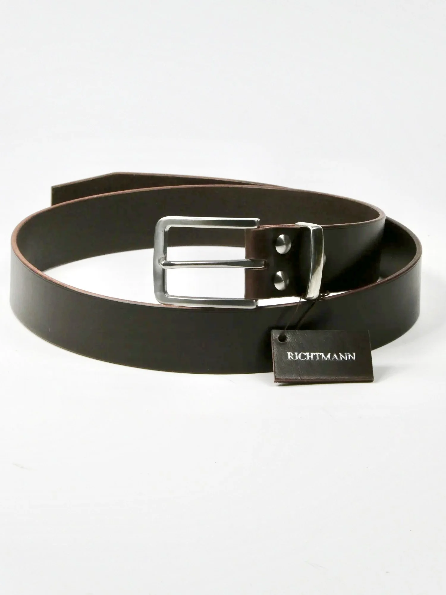 Handcrafted belt Dark brown