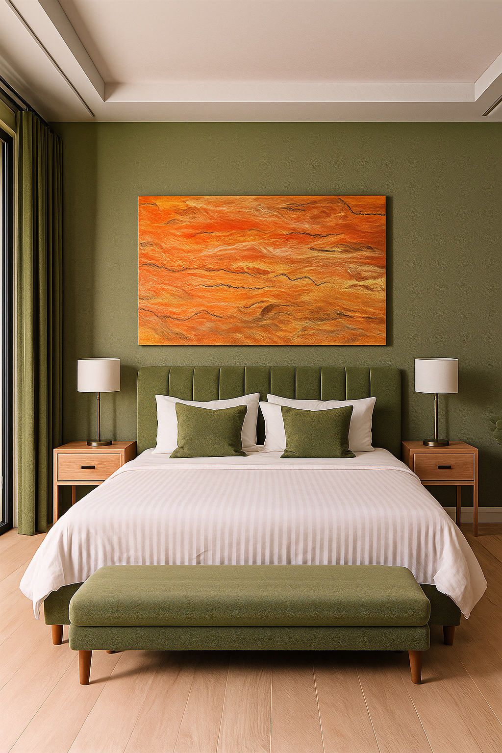 akoestisch paneel, handgemaakt kunstwerk uit  wol en zijde