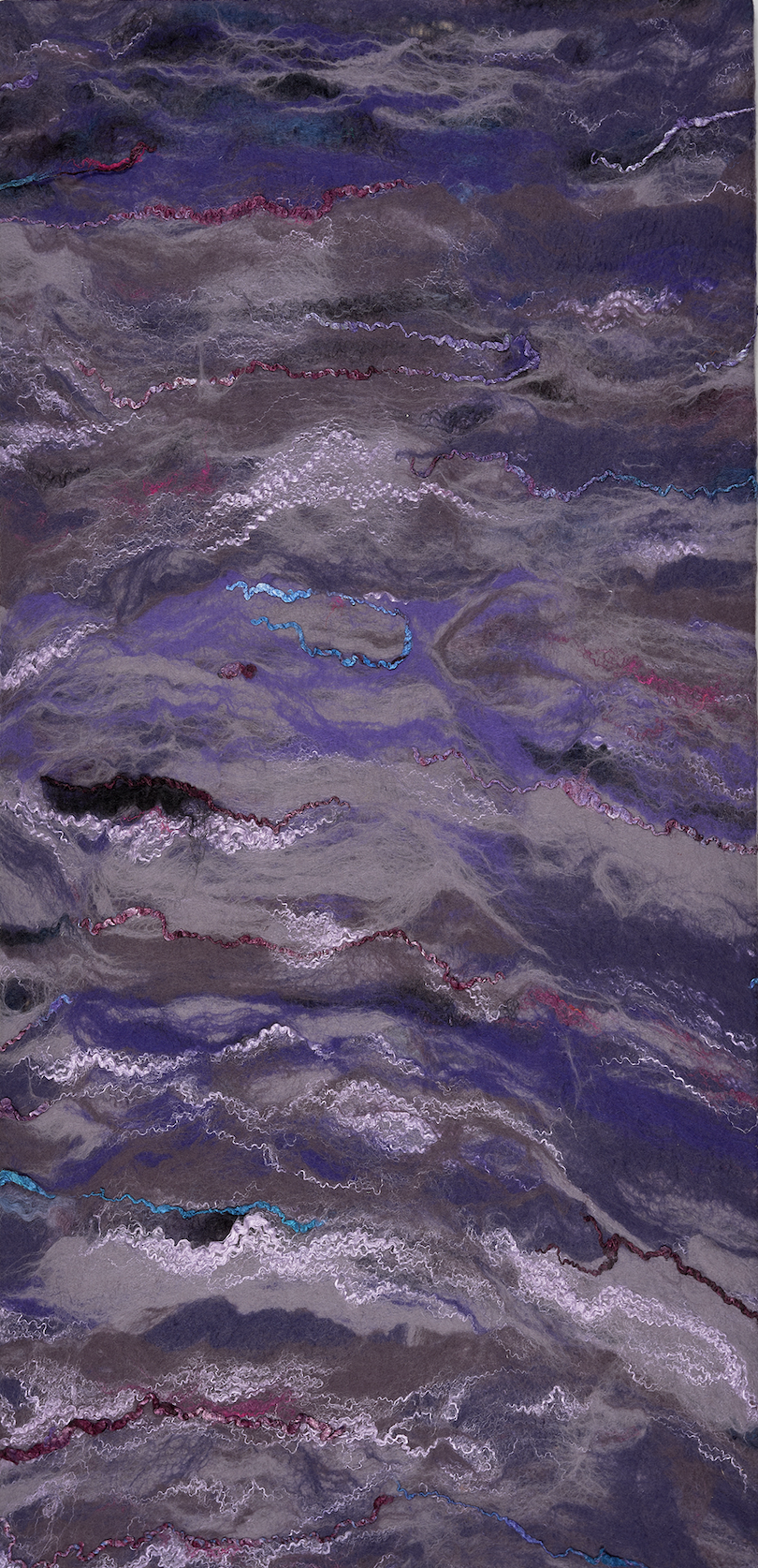 akoestisch wandpaneel, kunstwerk in vilt, handgemaakt