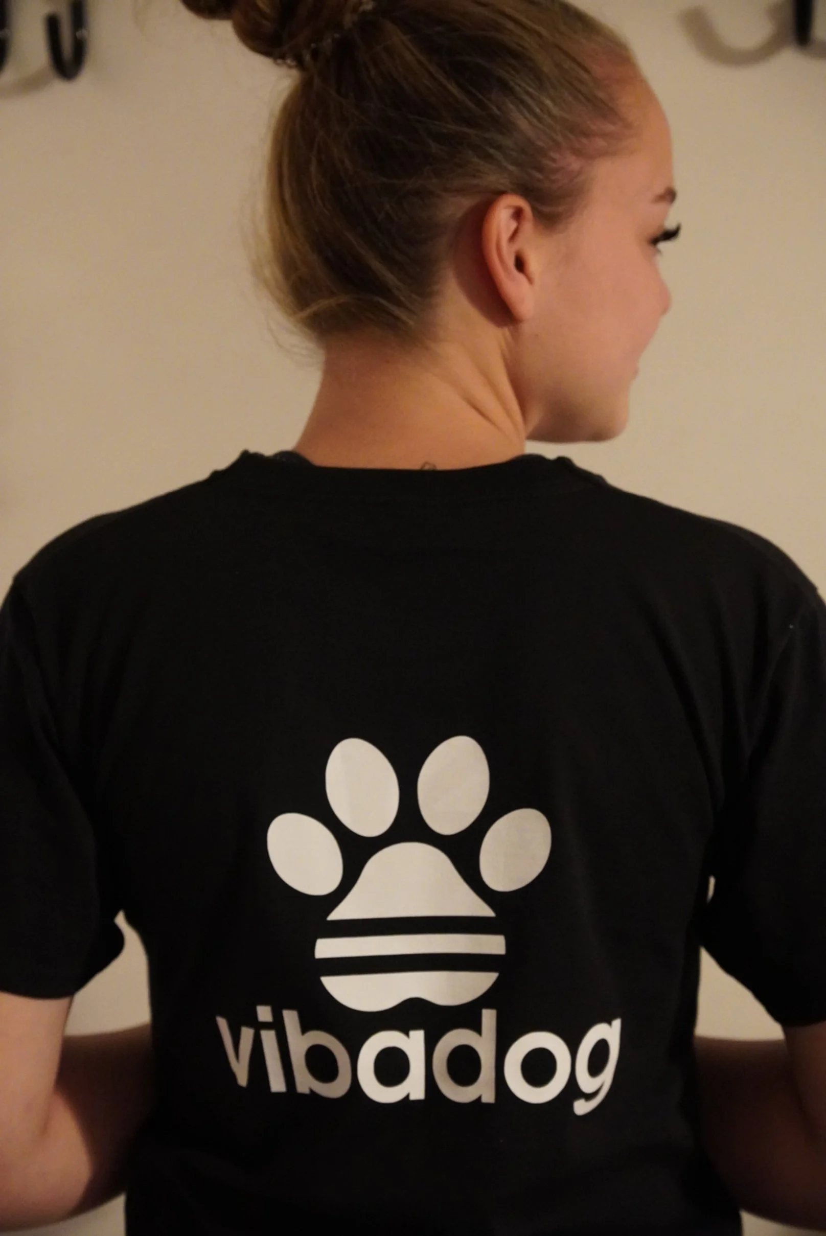 ViBaDog T-Shirt getragen mit Aufdruck mittig