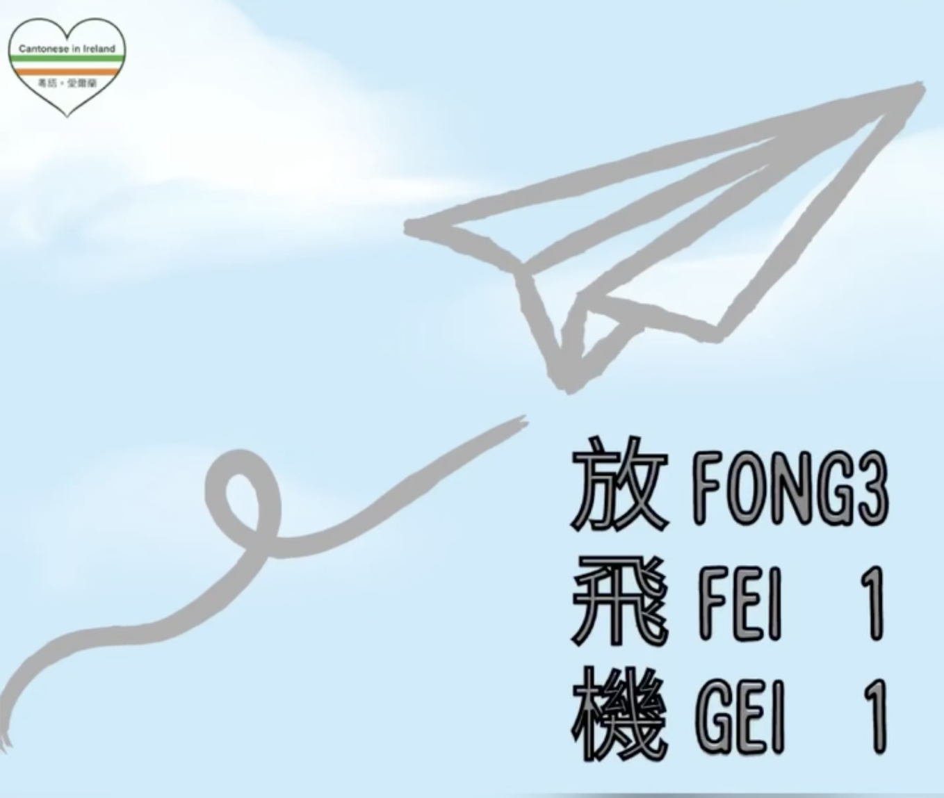 Weekly Cantonese: fong3 fei1 gei1每週廣東話：放飛機