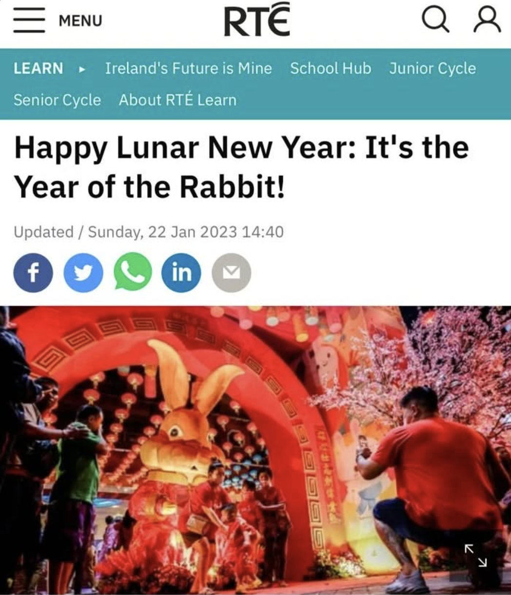RTÉ: Happy Lunar New Year