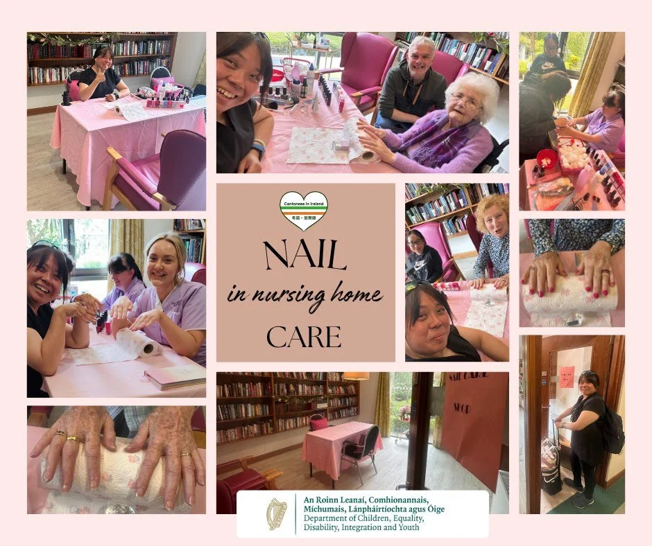 Lisa from Lisa’s Nails offering pampering manicures to elderly residents
