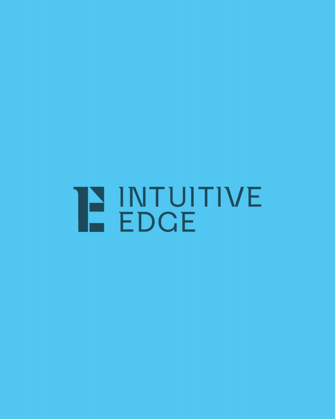 An animated gif of Intuitive Edge logo colour ways.