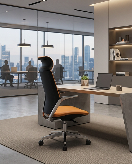 Flo Office chair Orange office setting 940036.png