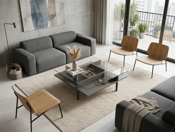 Terrace Coffee table Black create a modern living room.png