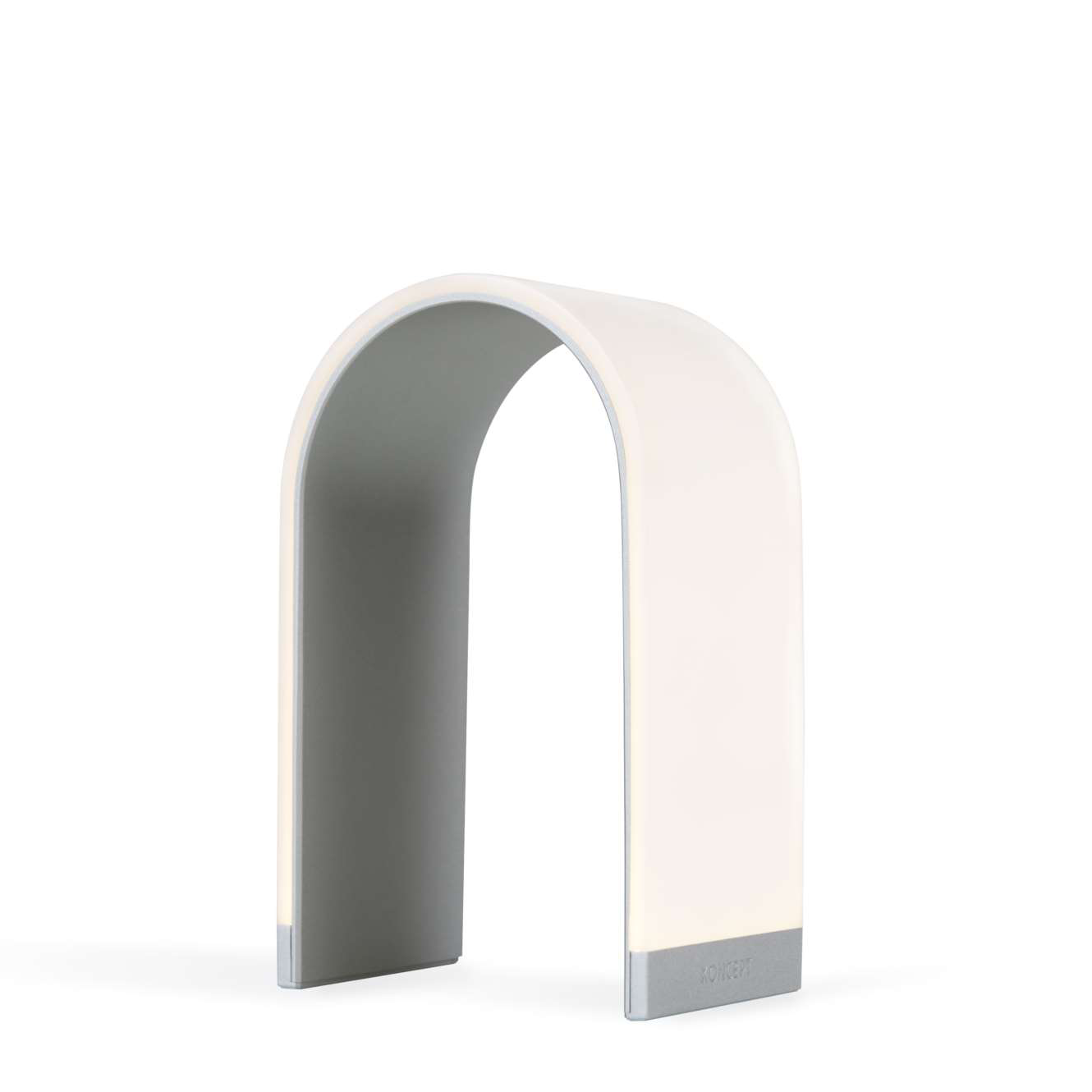 Koncept Mr. N Desk Light – modern curved LED lamp in black and white