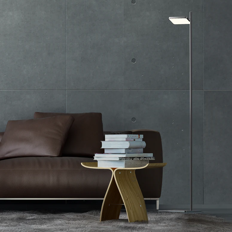 Pablo Talia Floor Lamp beside modern sofa and side table