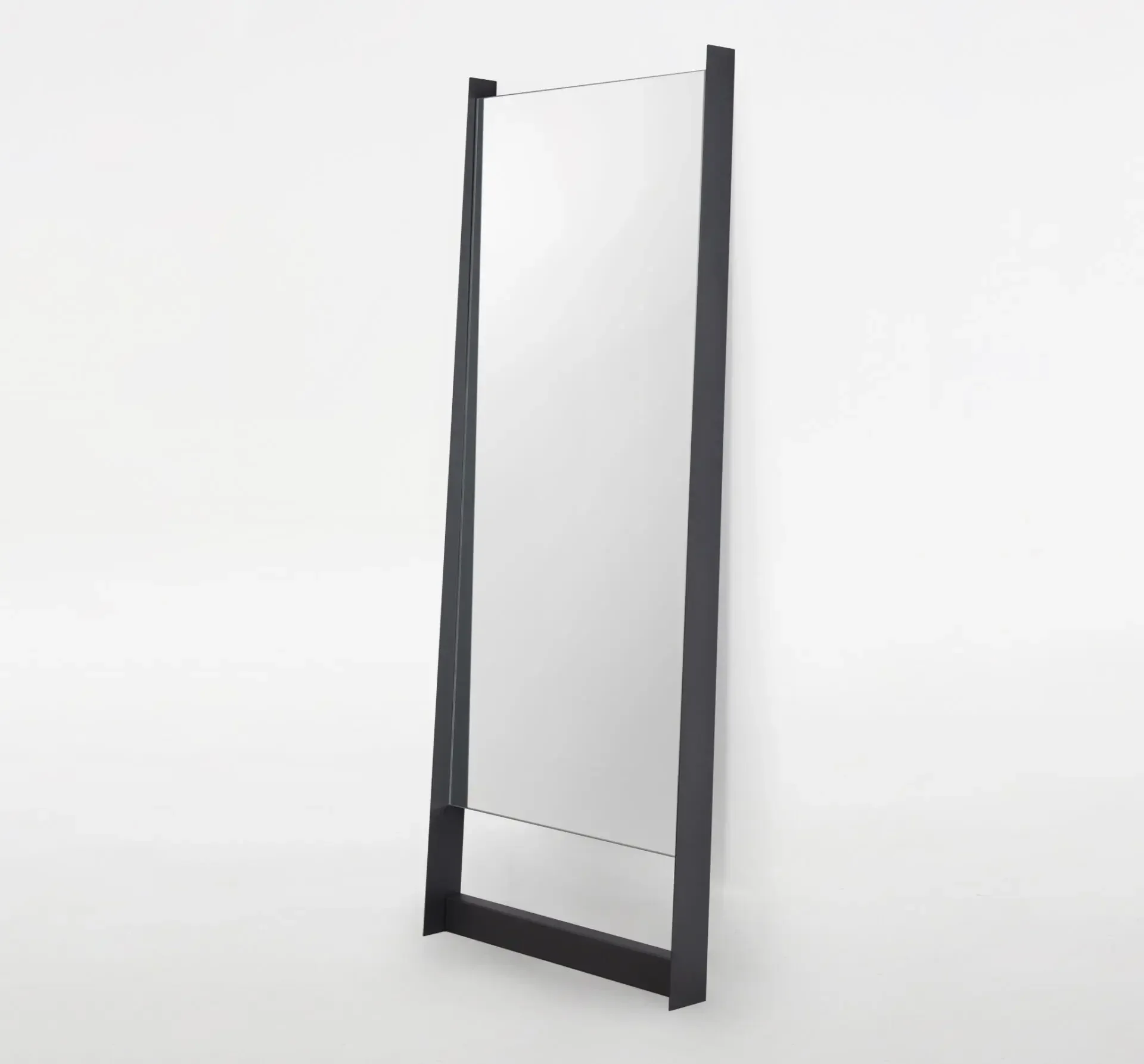 Trica Edge Mirror with black frame, full-length standing design on white background