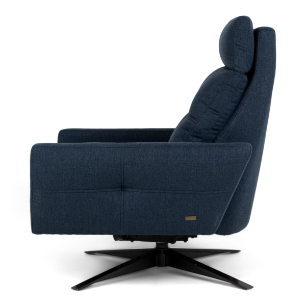Straight-on front view of the Ranier Comfort Air Recliner showcasing high backrest and plush cushions.
