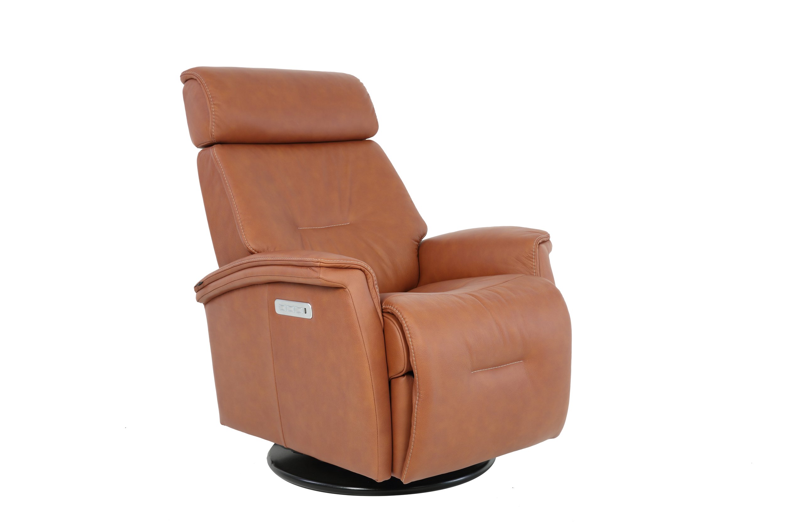 Fjords Rome Recliner in orange leather finish