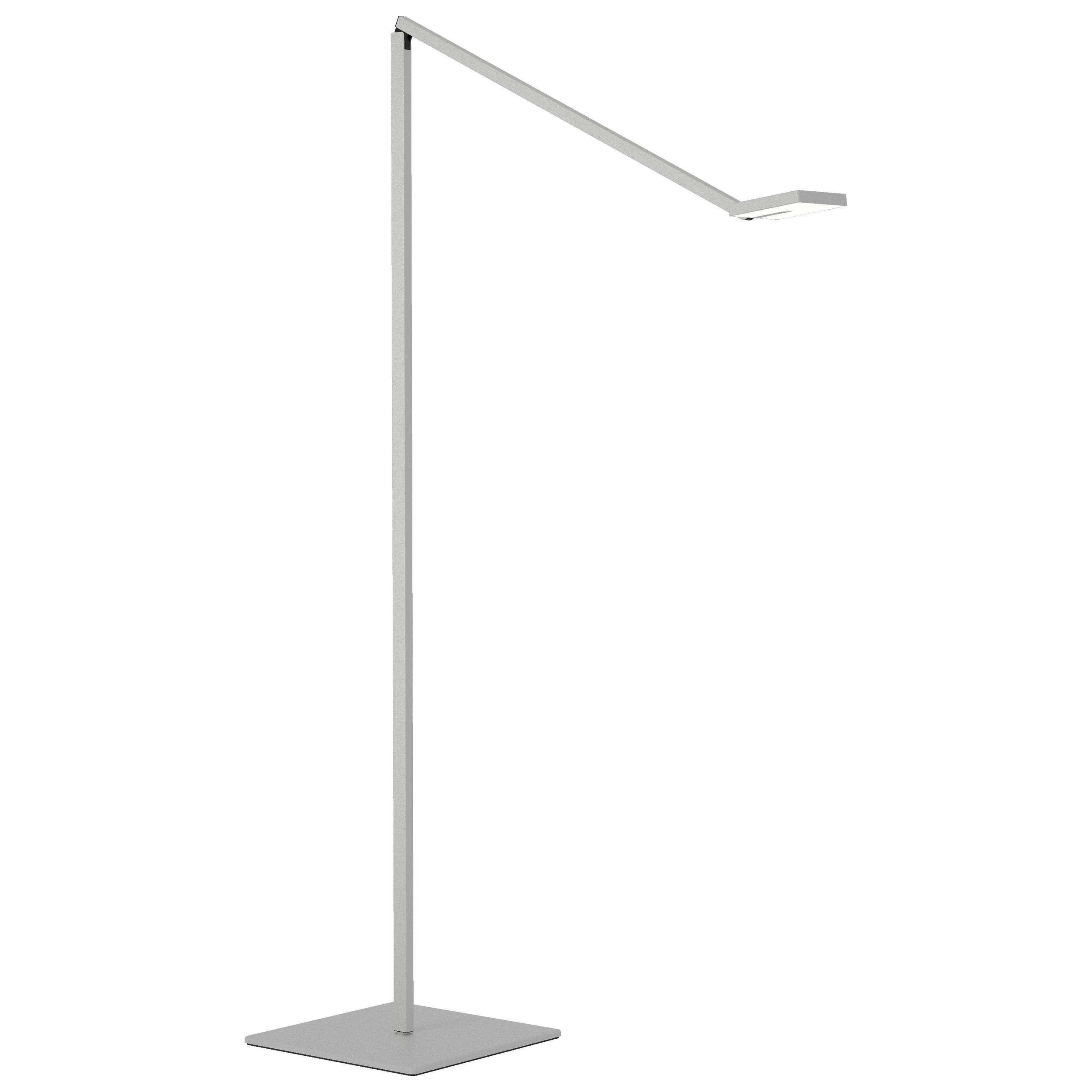 Koncept Focaccia Floor Lamp in silver finish – slim profile
