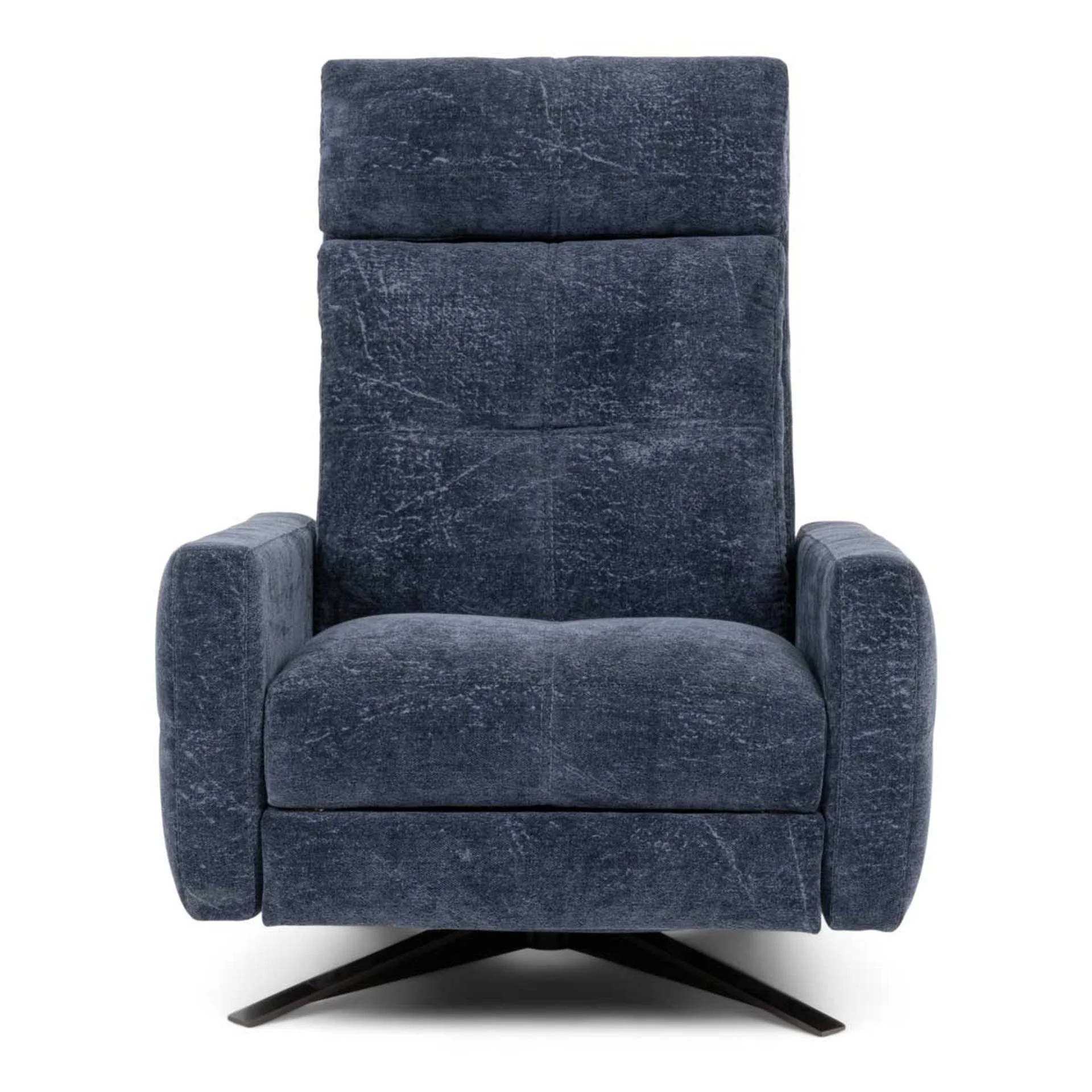 Angled side view showing the modern silhouette of the Ranier Comfort Air Echo Recliner