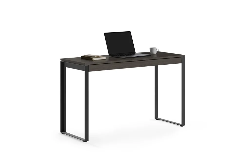 Linea Console Desk setup with laptop, ideal for small home office or entryway workspace