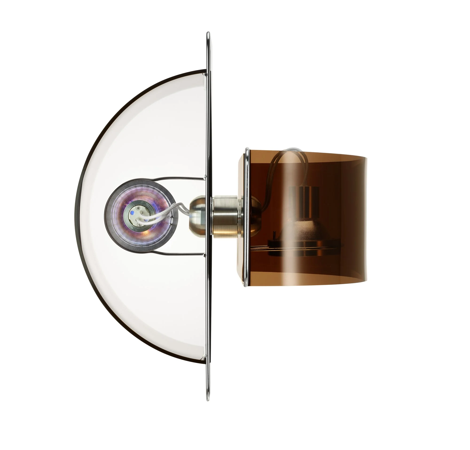 Pablo Gloss Floor Lamp side profile with translucent acrylic shade