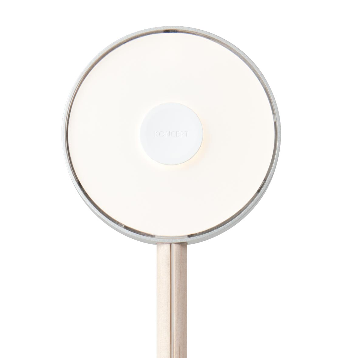 Close-up of Koncept Gravy Desk Lamp LED head and touch control