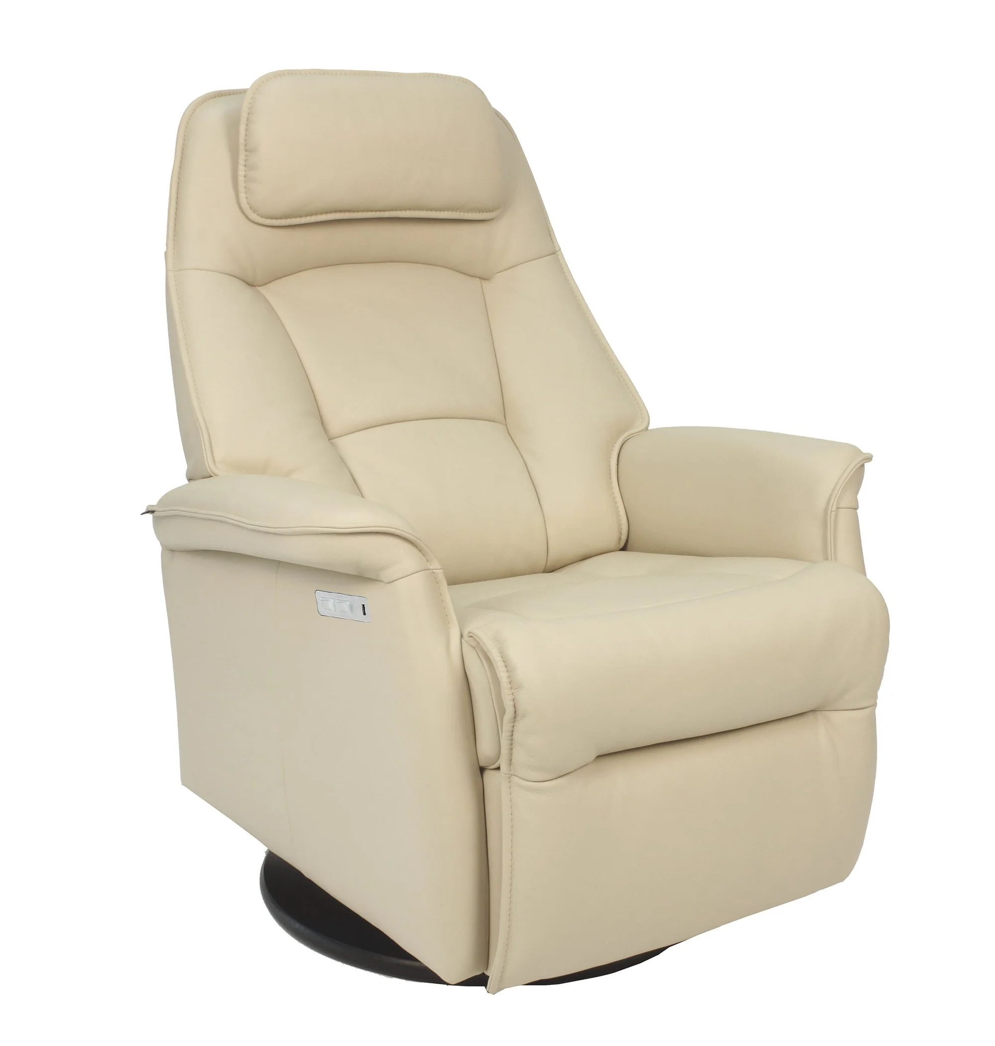 Fjords Stockholm Recliner in cream leather upholstery
