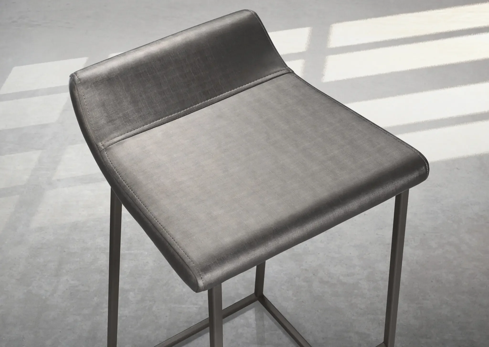 Zoey Stool in grey with minimalist design