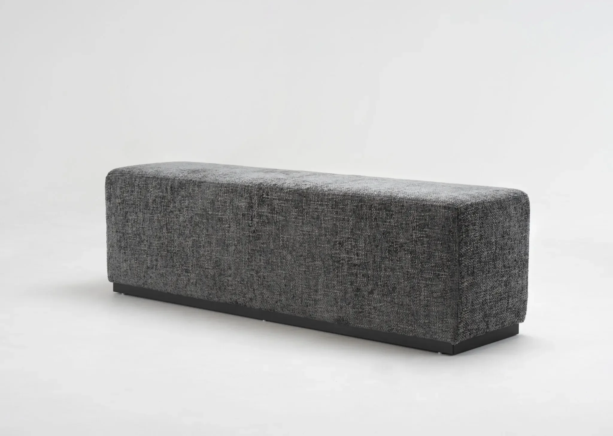 Sponge Bench by Trica – modern upholstered bench with grey fabric