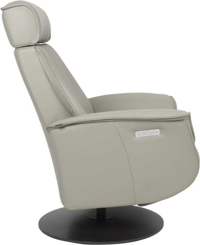 Fjords Bo Recliner beige leather side profile