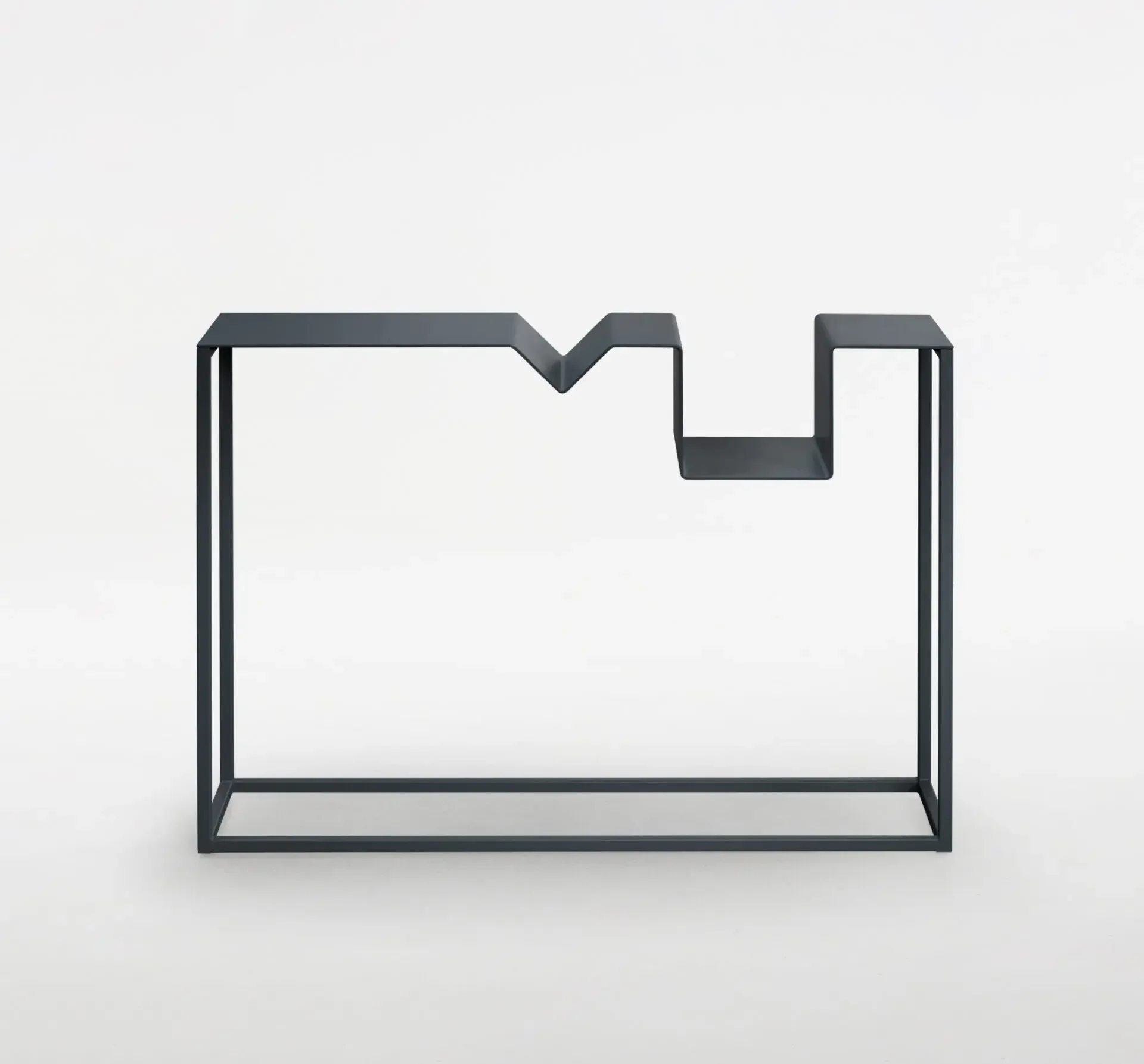 Zigzag Console Table with geometric open-frame design