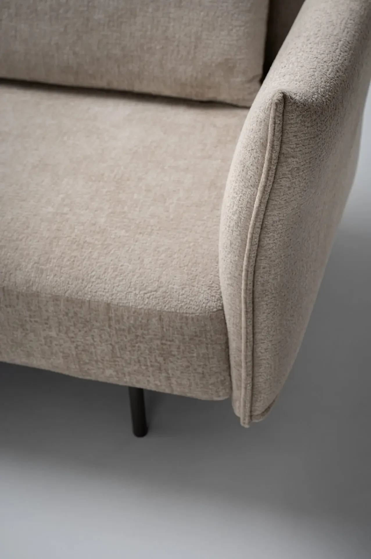 Close-up of seat cushion and fabric texture on Trica Le Beaumont Sofa