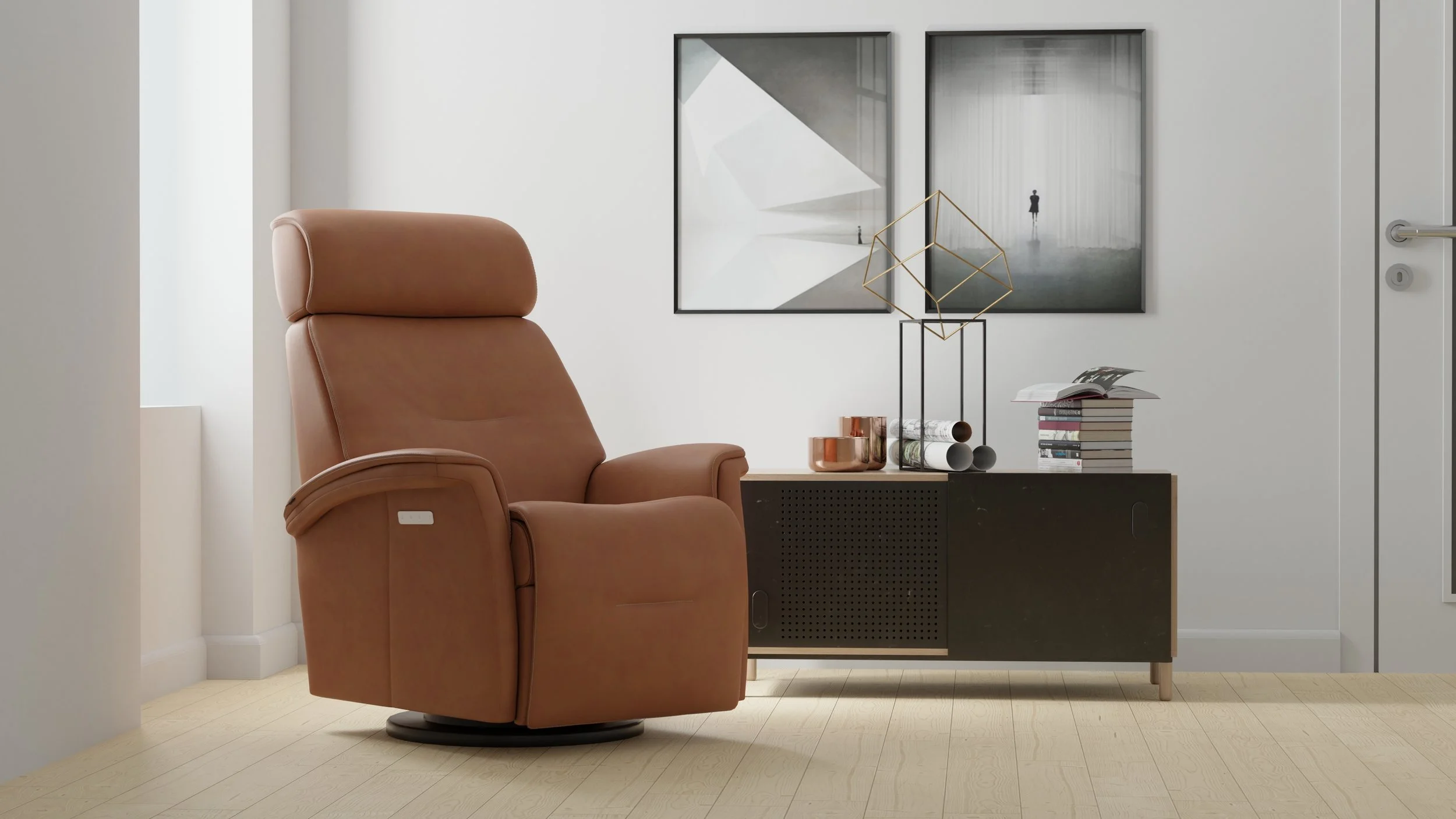 Fjords Rome Recliner in modern living room setting