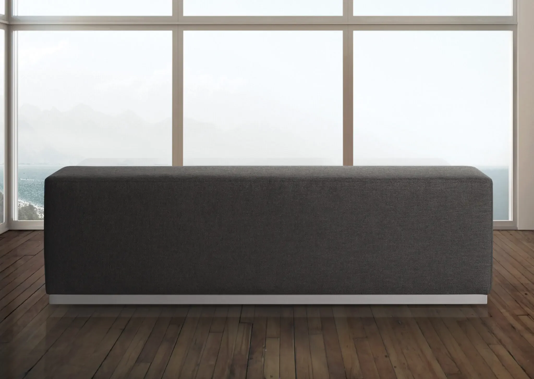 Sponge Bench in a contemporary home with large windows