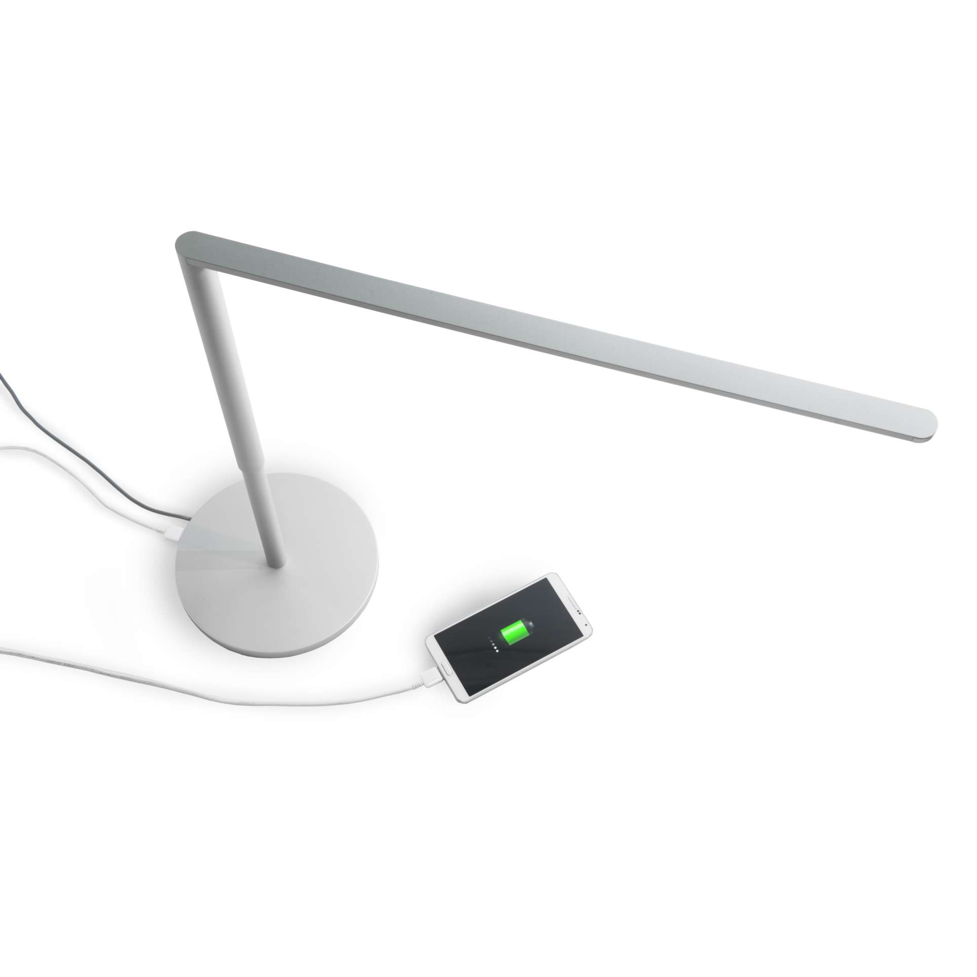 Overhead view of Lady 7 Desk Lamp with USB charging port
