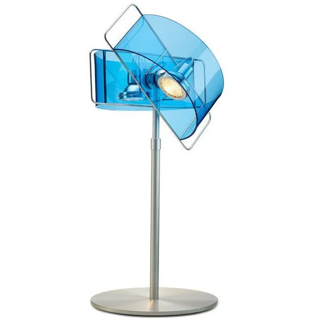 Pablo Gloss Table Lamps in blue, amber, and smoke color options