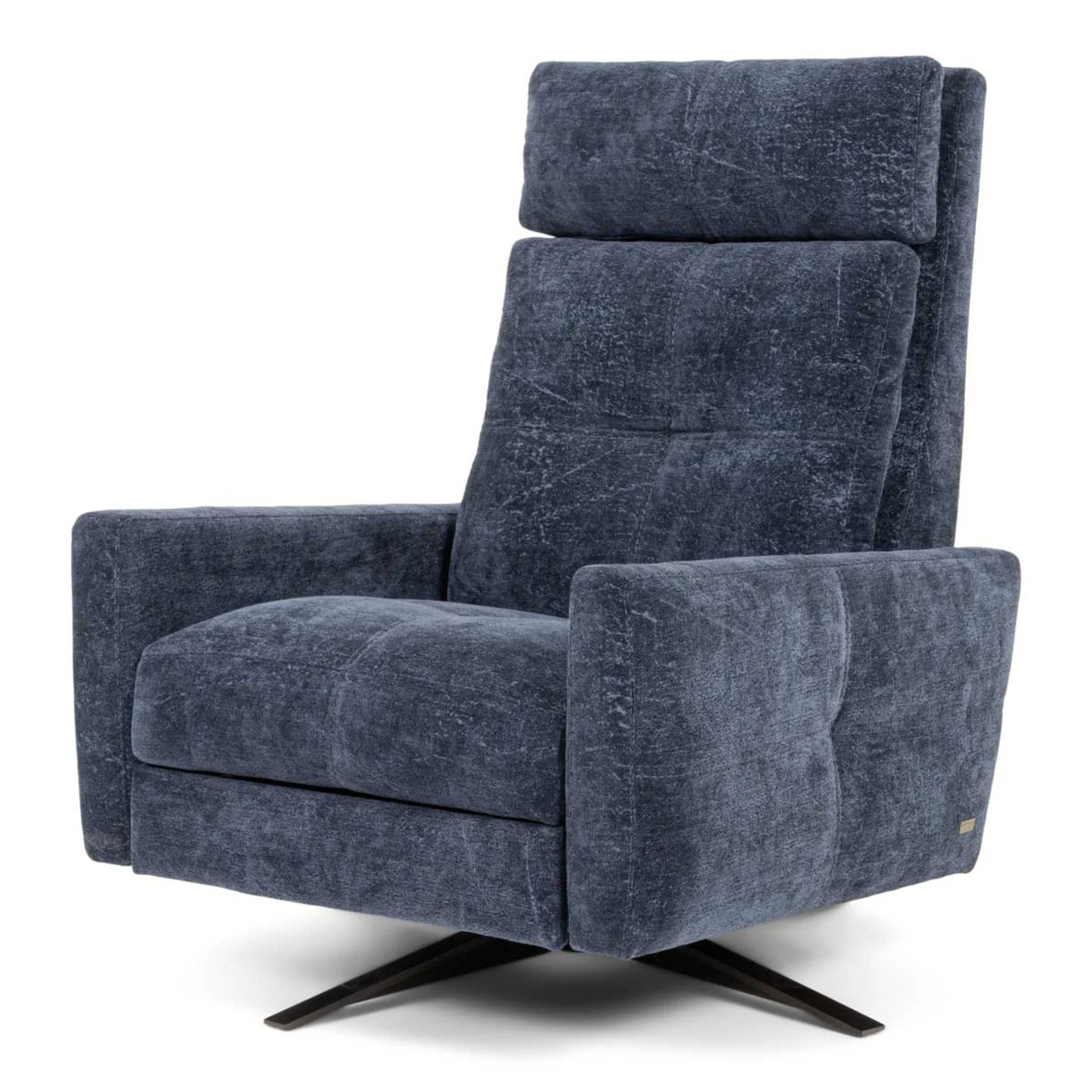 Fully reclined position of the Ranier Comfort Air Echo Recliner displaying extended footrest