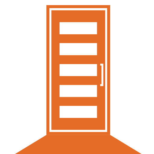 Icon to the front door of a customer home